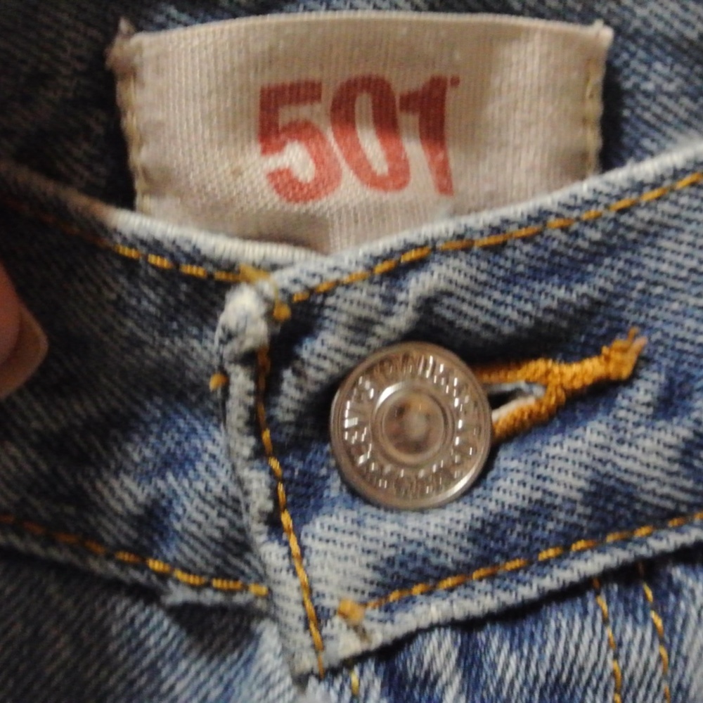 Mens LEVI 501 Button Fly Jeans - Picture 2 of 5